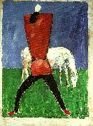 Kazimir Malevich peasant and horse oil